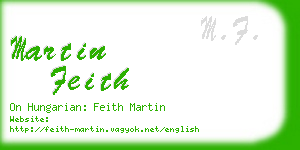 martin feith business card